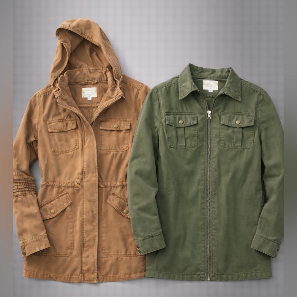 a new day Women's Tan and Green Military Jackets